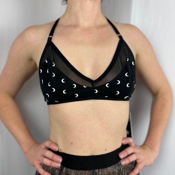Killstar Bra aurora bralette Crescent Moon Witch Witchy Goth cotton crop top edm - Picture 2 of 4
